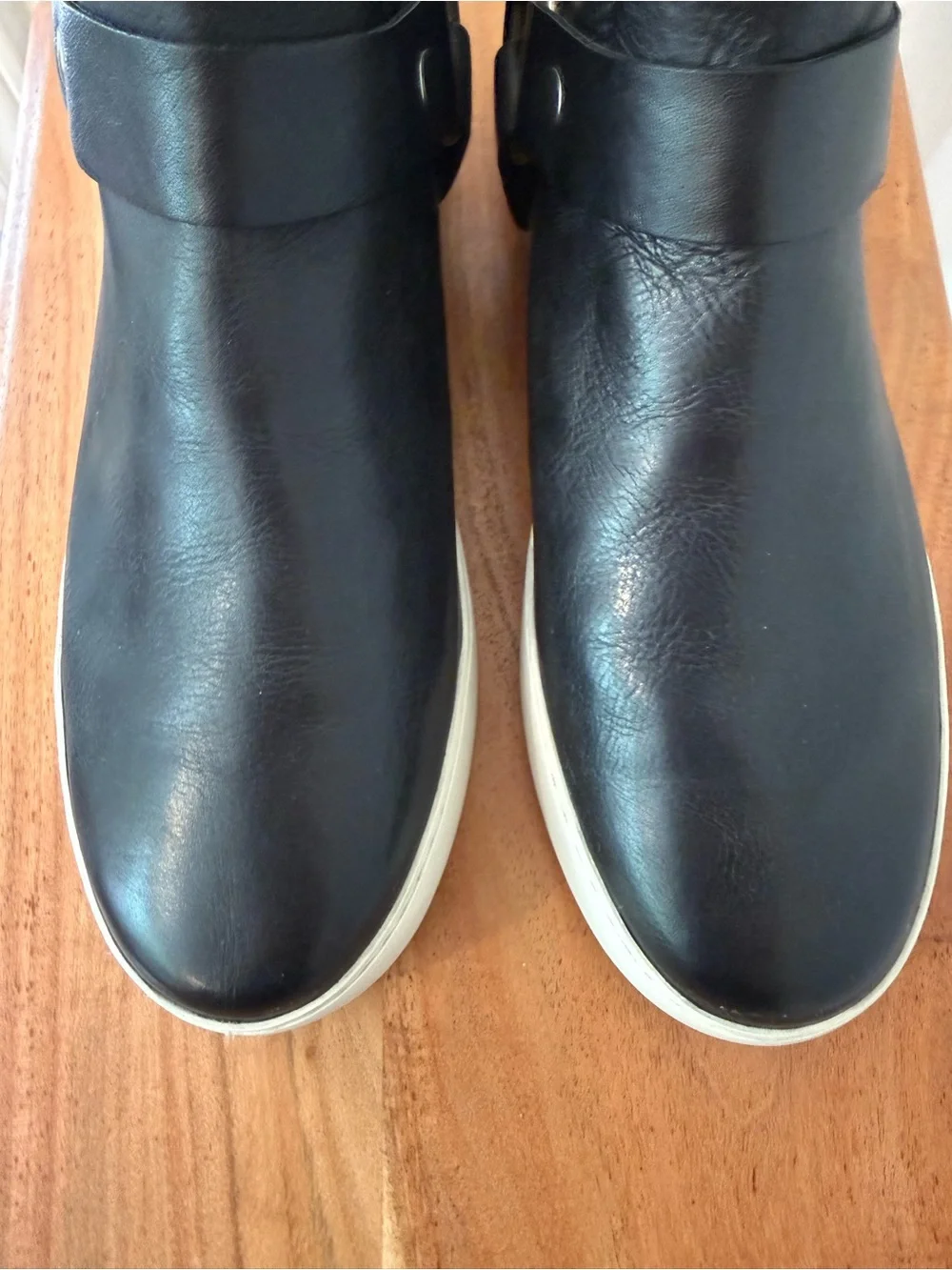 Frye Lena Harness Bootie Black Leather Platform Sneaker 8.5 NWOB